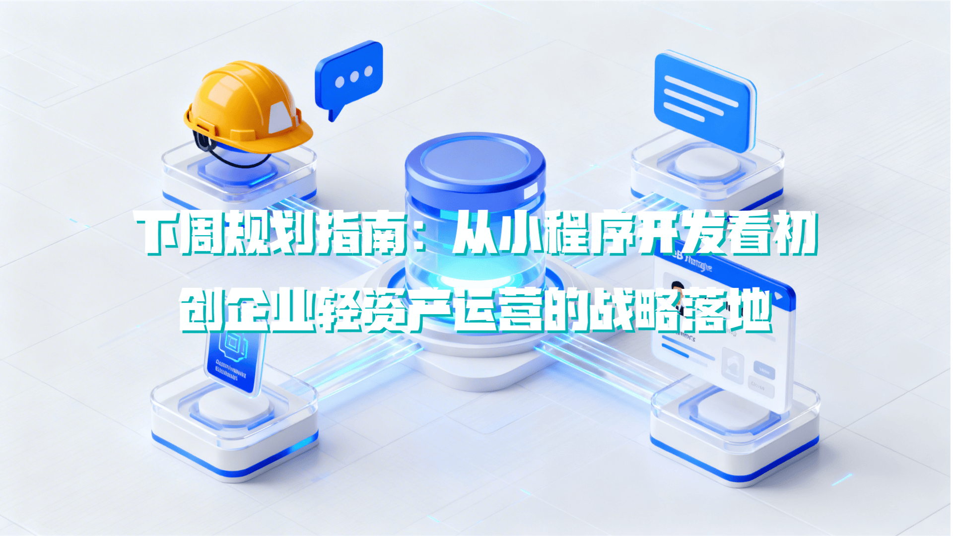 下周规划指南：从小程序开发看初创企业轻资产运营的战略落地